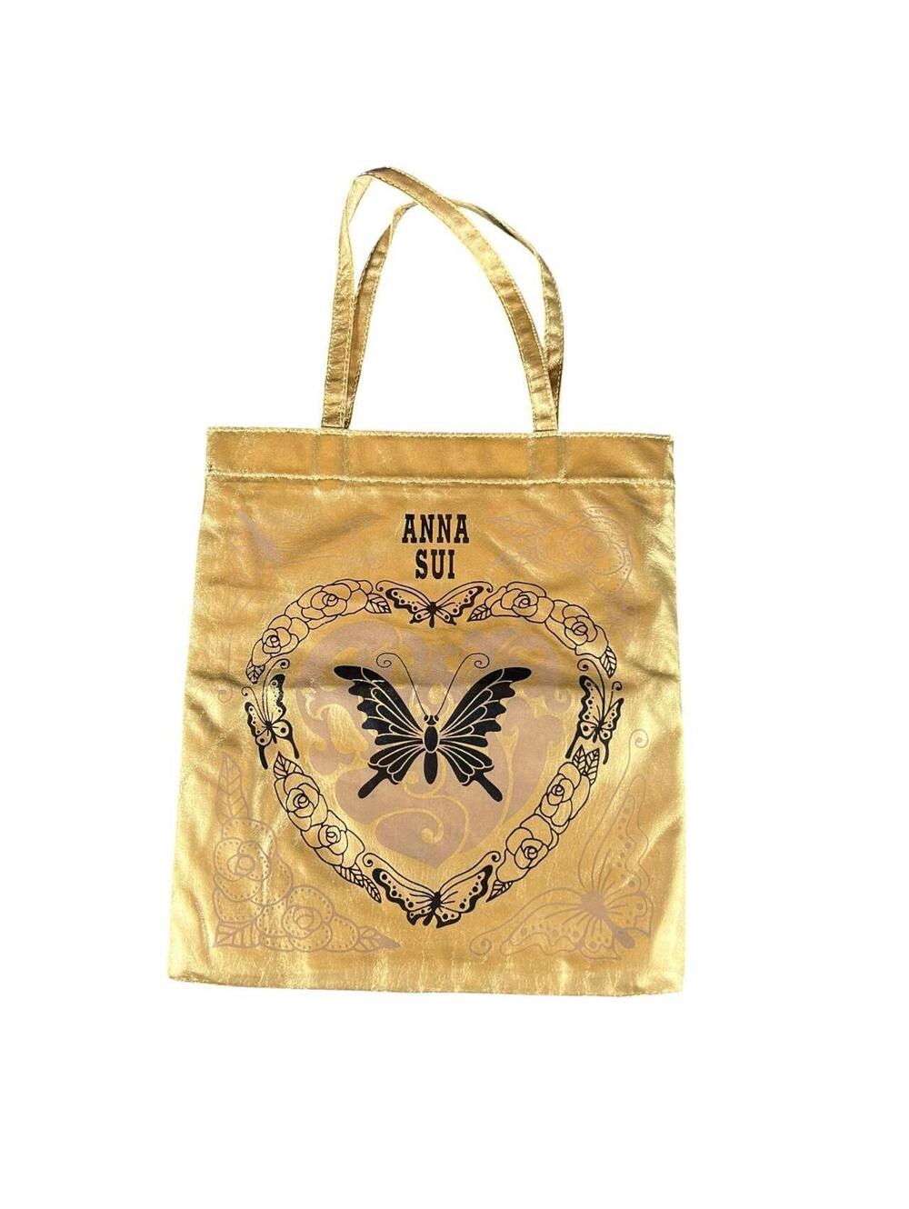 Anna Sui Gold Butterfly Mini Tote Bag